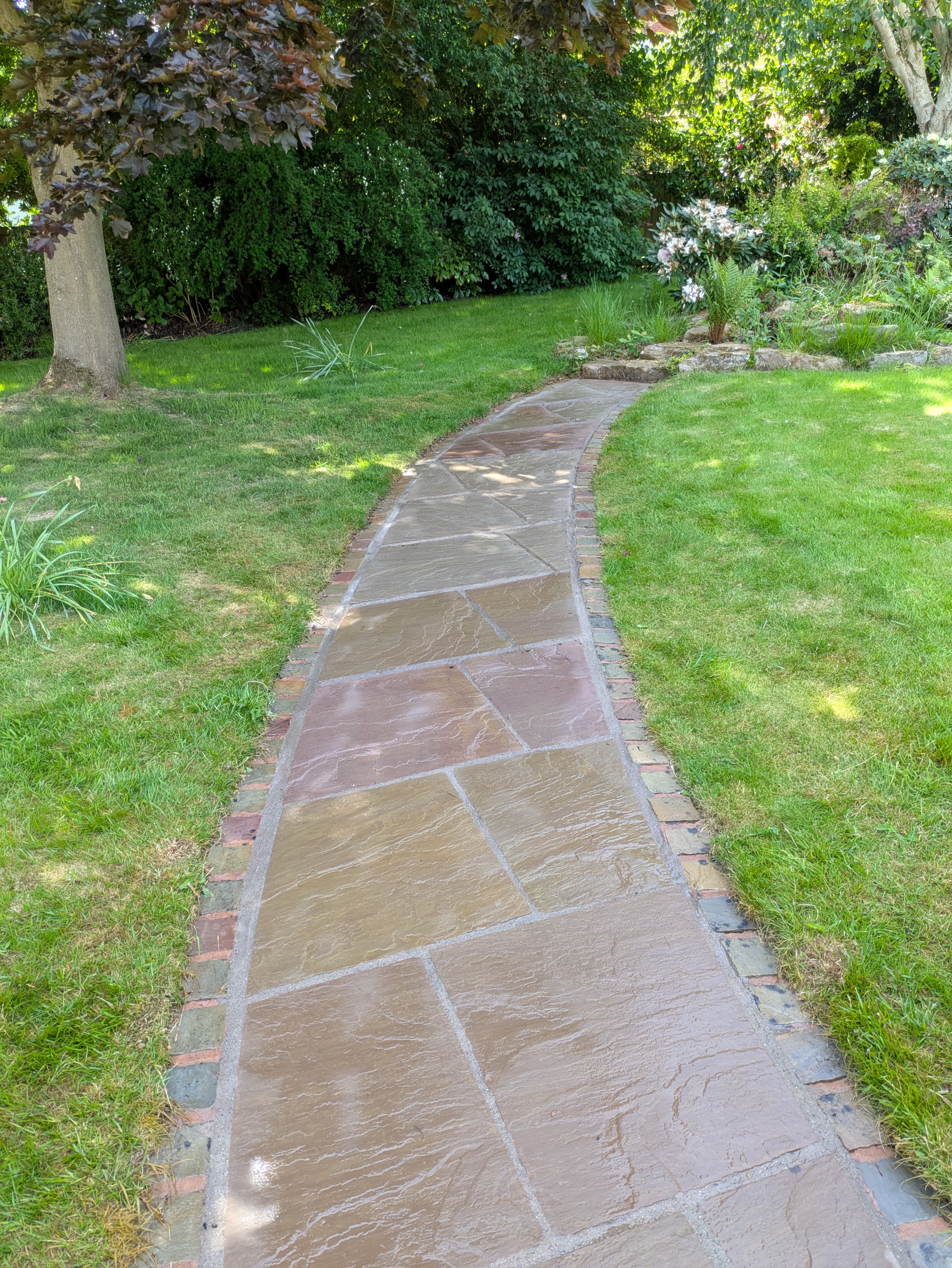 Pristine patio after pressure washing